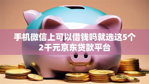 手机微信上可以借钱吗就选这5个2千元京东贷款平台
