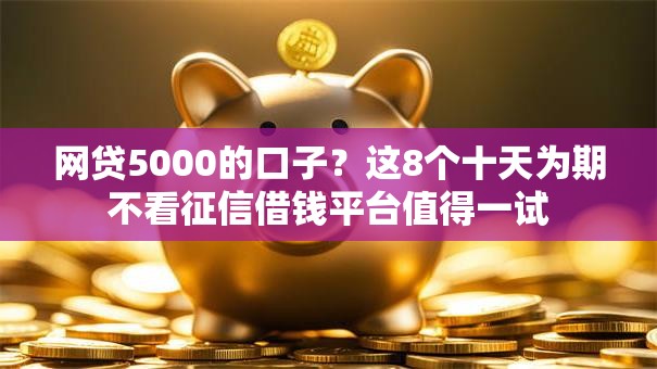 网贷5000的口子？这8个十天为期不看征信借钱平台值得一试