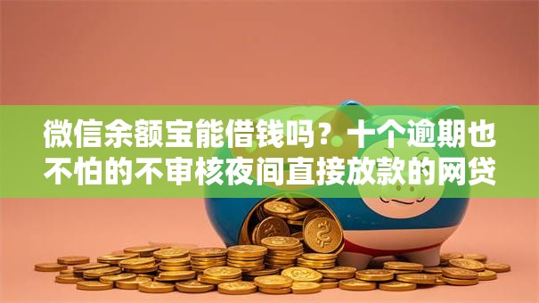 微信余额宝能借钱吗？十个逾期也不怕的不审核夜间直接放款的网贷软件