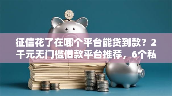 征信花了在哪个平台能贷到款？2千元无门槛借款平台推荐，6个私人借钱平台盘点