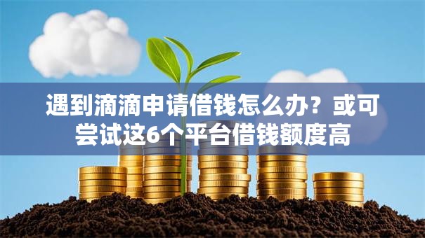 遇到滴滴申请借钱怎么办？或可尝试这6个平台借钱额度高