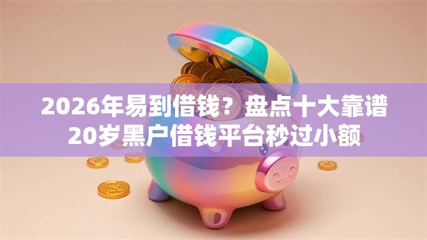 2026年易到借钱？盘点十大靠谱20岁黑户借钱平台秒过小额