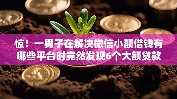 惊!一男子在解决微信小额借钱有哪些平台时竟然发现6个大额贷款平台,事后分享了出来 惊!一男子在解决微信小额借钱有哪些平台时竟然发现6个大额贷款平台,事后分享了出来