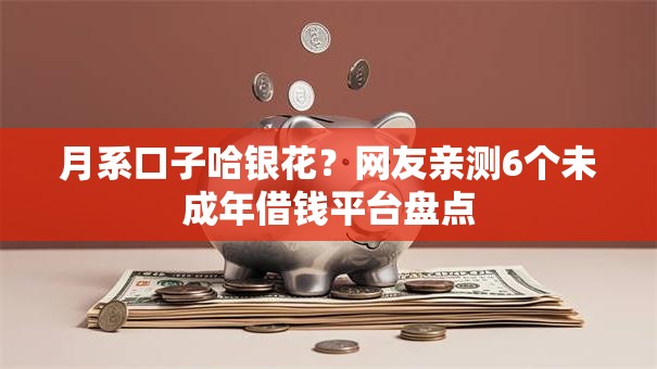 月系口子哈银花?网友亲测6个未成年借钱平台盘点 月系口子哈银花?网友亲测6个未成年借钱平台盘点