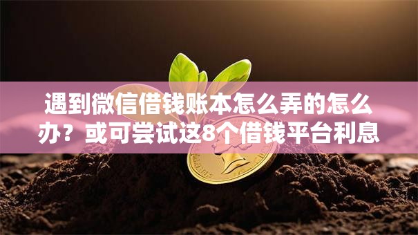 遇到微信借钱账本怎么弄的怎么办?或可尝试这8个借钱平台利息最低 遇到微信借钱账本怎么弄的怎么办?或可尝试这8个借钱平台利息最低