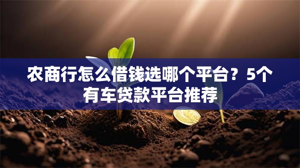 农商行怎么借钱选哪个平台？5个有车贷款平台推荐
