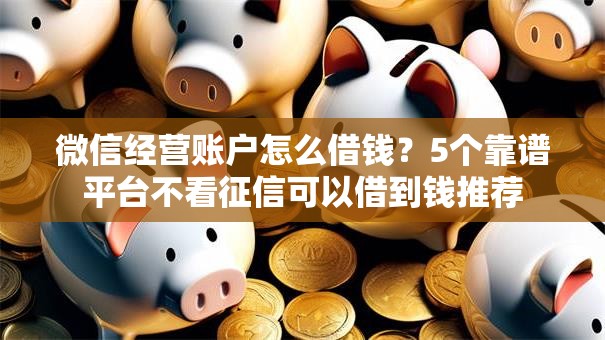 微信经营账户怎么借钱?5个靠谱平台不看征信可以借到钱推荐 微信经营账户怎么借钱?5个靠谱平台不看征信可以借到钱推荐