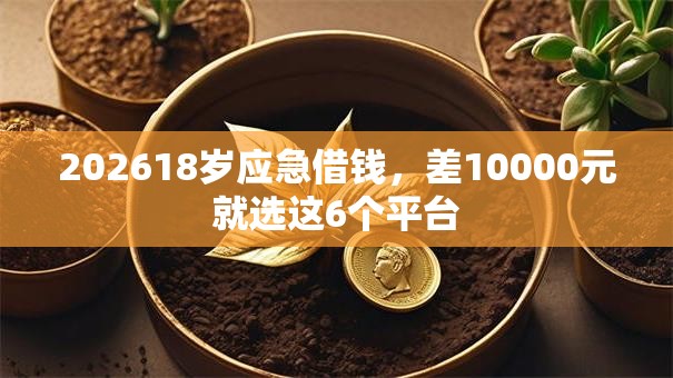 202618岁应急借钱，差10000元就选这6个平台