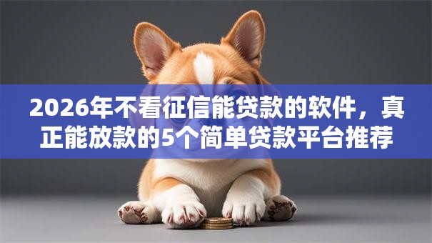 2026年不看征信能贷款的软件,真正能放款的5个简单贷款平台推荐 2026年不看征信能贷款的软件,真正能放款的5个简单贷款平台推荐