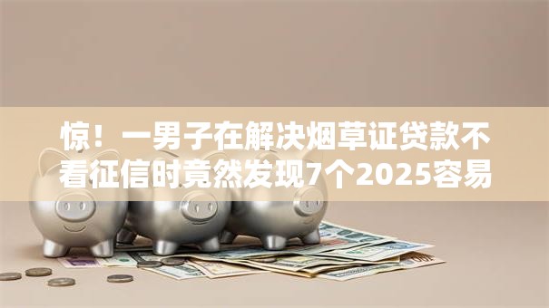 惊！一男子在解决烟草证贷款不看征信时竟然发现7个2025容易放款的口子，事后分享了出来