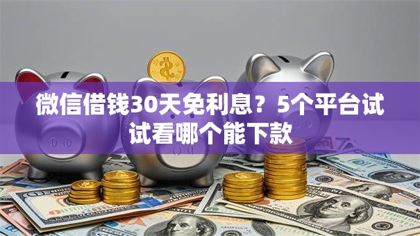 微信借钱30天免利息?5个平台试试看哪个能下款 微信借钱30天免利息?5个平台试试看哪个能下款