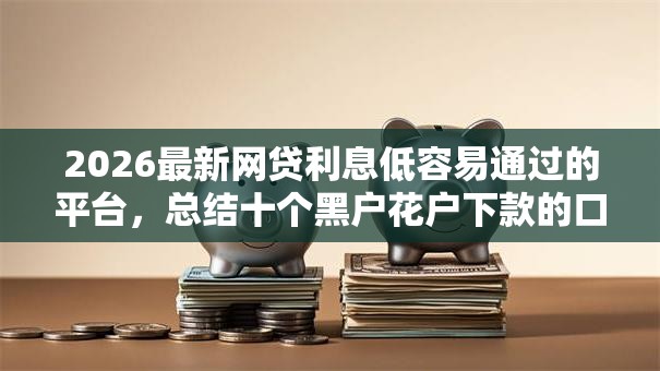 2026最新网贷利息低容易通过的平台，总结十个黑户花户下款的口子2025！