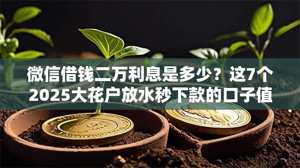 微信借钱二万利息是多少?这7个2025大花户放水秒下款的口子值得一试 微信借钱二万利息是多少?这7个2025大花户放水秒下款的口子值得一试