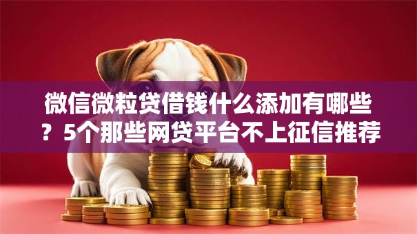 微信微粒贷借钱什么添加有哪些？5个那些网贷平台不上征信推荐给你