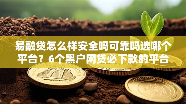 易融贷怎么样安全吗可靠吗选哪个平台？6个黑户网贷必下款的平台推荐