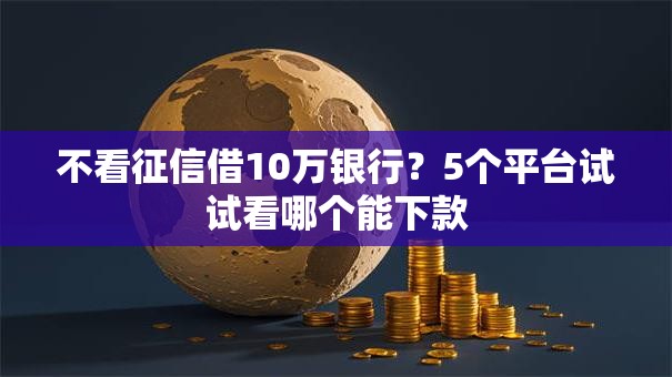 不看征信借10万银行？5个平台试试看哪个能下款