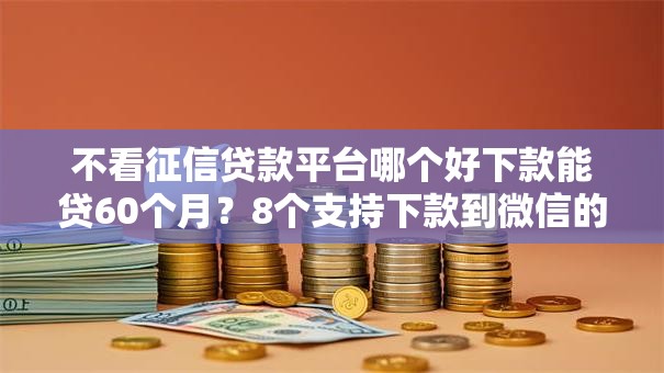 不看征信贷款平台哪个好下款能贷60个月？8个支持下款到微信的私人借钱平台