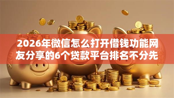 2026年微信怎么打开借钱功能网友分享的6个贷款平台排名不分先后我觉得不错! 2026年微信怎么打开借钱功能网友分享的6个贷款平台排名不分先后我觉得不错!