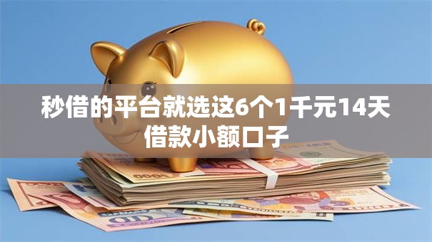 秒借的平台就选这6个1千元14天借款小额口子