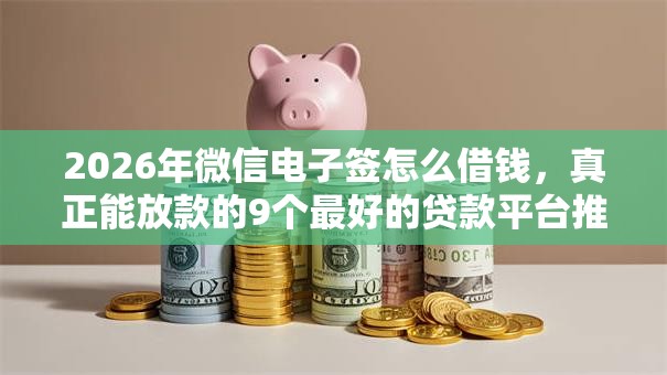 2026年微信电子签怎么借钱，真正能放款的9个最好的贷款平台推荐