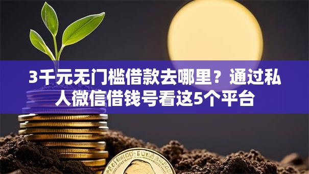 3千元无门槛借款去哪里?通过私人微信借钱号看这5个平台 3千元无门槛借款去哪里?通过私人微信借钱号看这5个平台