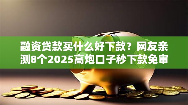 融资贷款买什么好下款？网友亲测8个2025高炮口子秒下款免审核盘点