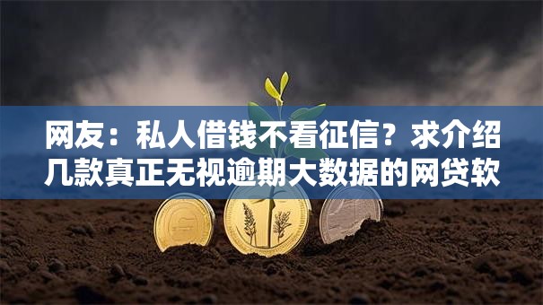 网友:私人借钱不看征信?求介绍几款真正无视逾期大数据的网贷软件 网友:私人借钱不看征信?求介绍几款真正无视逾期大数据的网贷软件
