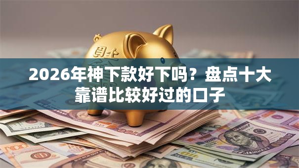 2026年神下款好下吗？盘点十大靠谱比较好过的口子