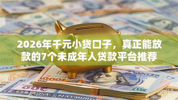2026年千元小贷口子，真正能放款的7个未成年人贷款平台推荐