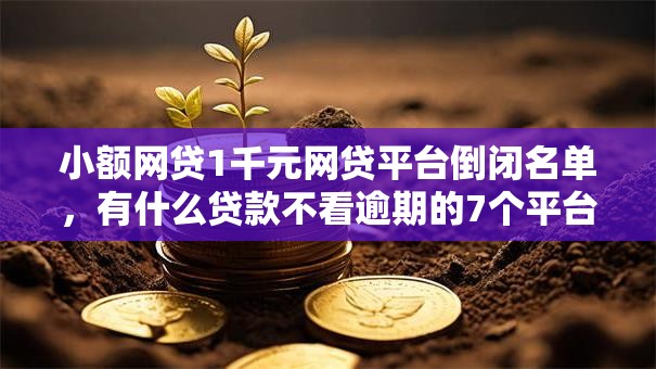 小额网贷1千元网贷平台倒闭名单，有什么贷款不看逾期的7个平台介绍
