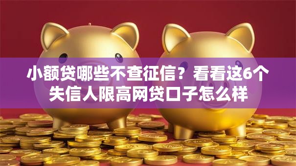 小额贷哪些不查征信？看看这6个失信人限高网贷口子怎么样