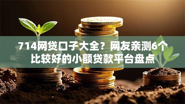 714网贷口子大全？网友亲测6个比较好的小额贷款平台盘点
