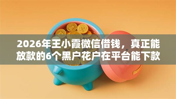 2026年王小霞微信借钱，真正能放款的6个黑户花户在平台能下款推荐