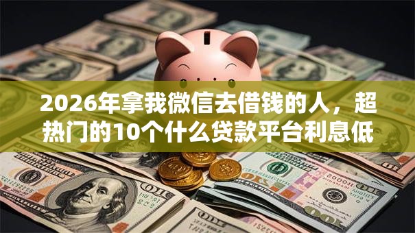 2026年拿我微信去借钱的人，超热门的10个什么贷款平台利息低推荐