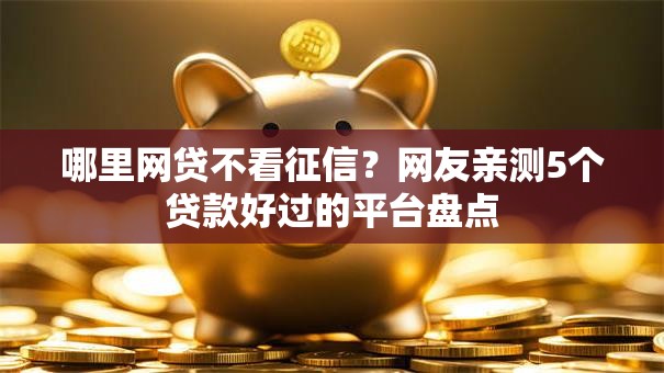 哪里网贷不看征信？网友亲测5个贷款好过的平台盘点