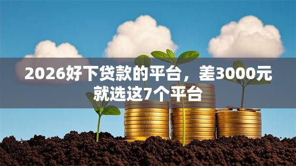2026好下贷款的平台，差3000元就选这7个平台