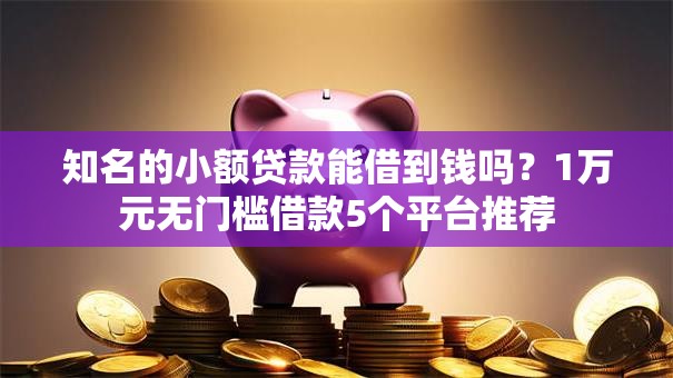 知名的小额贷款能借到钱吗？1万元无门槛借款5个平台推荐