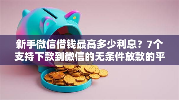 新手微信借钱最高多少利息？7个支持下款到微信的无条件放款的平台网站