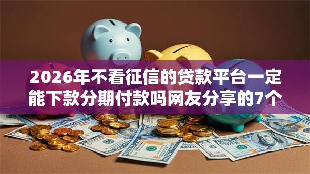 2026年不看征信的贷款平台一定能下款分期付款吗网友分享的7个营业执照贷款平台我觉得不错！