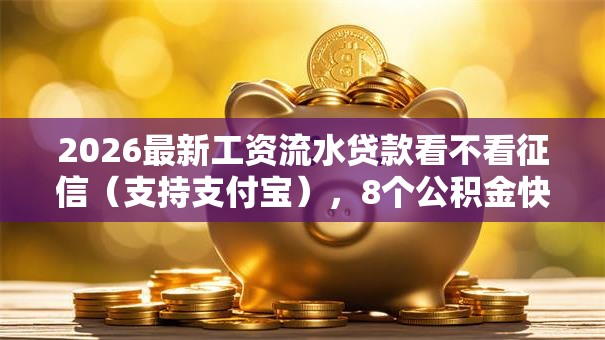 2026最新工资流水贷款看不看征信(支持支付宝),8个公积金快速贷款软件无私分享 2026最新工资流水贷款看不看征信(支持支付宝),8个公积金快速贷款软件无私分享