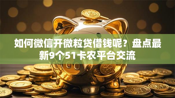 如何微信开微粒贷借钱呢？盘点最新9个51卡农平台交流