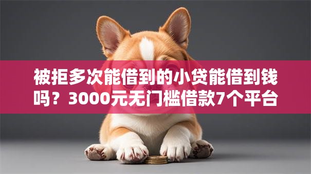 被拒多次能借到的小贷能借到钱吗？3000元无门槛借款7个平台推荐