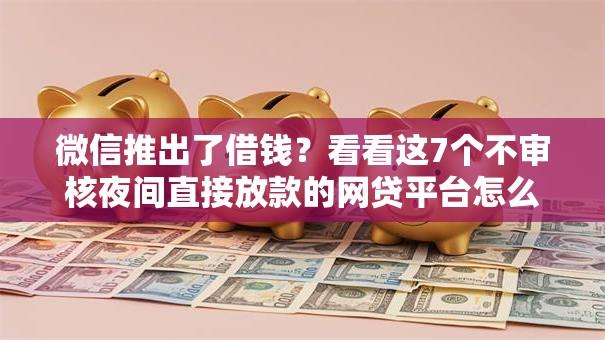 微信推出了借钱?看看这7个不审核夜间直接放款的网贷平台怎么样 微信推出了借钱?看看这7个不审核夜间直接放款的网贷平台怎么样