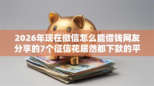 2026年现在微信怎么能借钱网友分享的7个征信花居然都下款的平台我觉得不错！