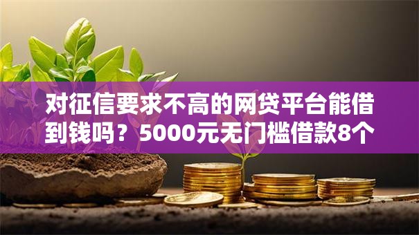 对征信要求不高的网贷平台能借到钱吗？5000元无门槛借款8个平台推荐