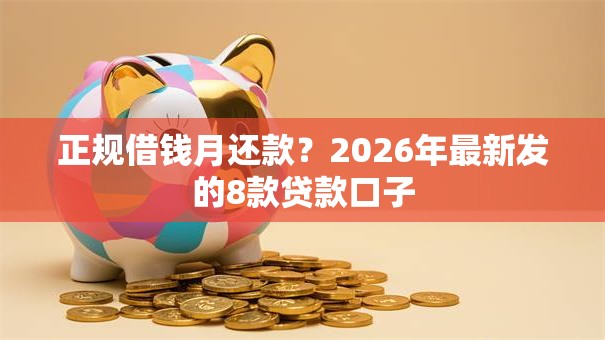 正规借钱月还款？2026年最新发的8款贷款口子