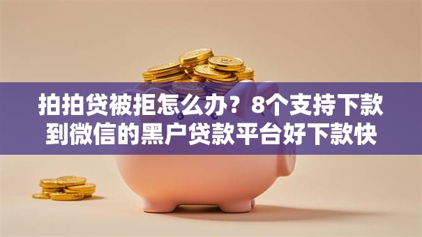 拍拍贷被拒怎么办？8个支持下款到微信的黑户贷款平台好下款快