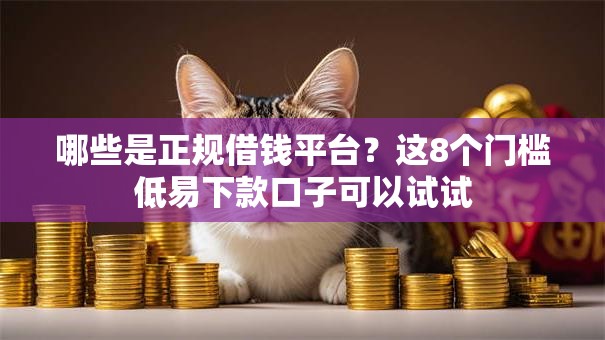 哪些是正规借钱平台？这8个门槛低易下款口子可以试试