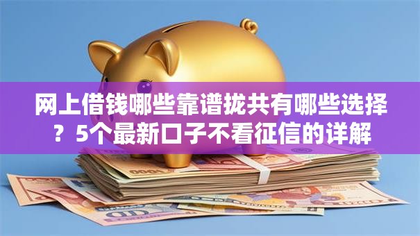 网上借钱哪些靠谱拢共有哪些选择？5个最新口子不看征信的详解