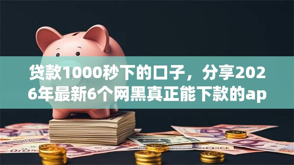 贷款1000秒下的口子，分享2026年最新6个网黑真正能下款的app